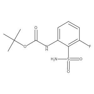 tert-butyl N-(3-fluoro-2-sulfamoylphenyl)carbamate结构式