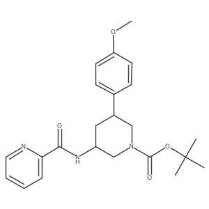 Tert-butyl (3R,5R)-3-(4-methoxyphenyl)-5-(pyridine-2-amido)piperidine-1-carboxylate Structure