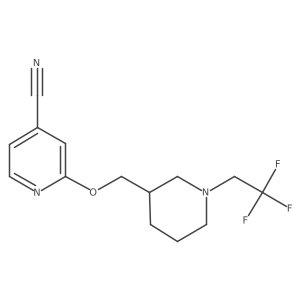 2-{[1-(2,2,2-Trifluoroethyl)piperidin-3-yl]methoxy}pyridine-4-carbonitrile Structure