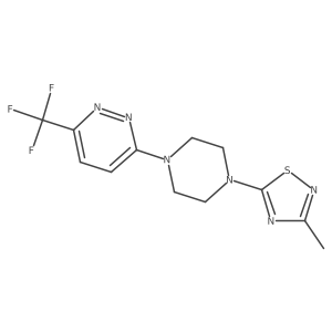 3-[4-(3-Methyl-1,2,4-thiadiazol-5-yl)piperazin-1-yl]-6-(trifluoromethyl)pyridazine结构式