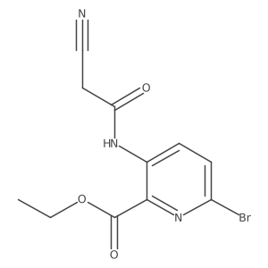 Ethyl 6-bromo-3-[(2-cyanoacetyl)amino]-2-pyridinecarboxylate结构式