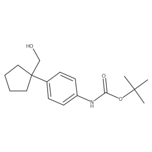tert-butyl N-{4-[1-(hydroxymethyl)cyclopentyl]phenyl}carbamate结构式