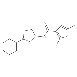 2,5-Dimethyl-N-[1-(oxan-4-yl)pyrrolidin-3-yl]furan-3-carboxamide Structure