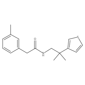 N-[2-methyl-2-(thiophen-3-yl)propyl]-2-(3-methylphenyl)acetamide Structure