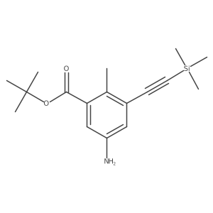 Tert-butyl 5-amino-2-methyl-3-[2-(trimethylsilyl)ethynyl]benzoate Structure