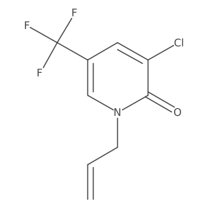 3-Chloro-1-(prop-2-en-1-yl)-5-(trifluoromethyl)-1,2-dihydropyridin-2-one结构式