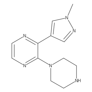 2-(1-methyl-1H-pyrazol-4-yl)-3-(piperazin-1-yl)pyrazine Structure