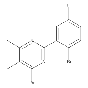 4-Bromo-2-(2-bromo-5-fluorophenyl)-5,6-dimethylpyrimidine Structure