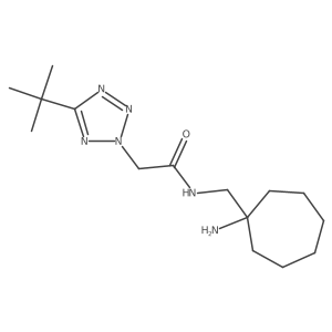 N-[(1-aminocycloheptyl)methyl]-2-(5-tert-butyl-2H-1,2,3,4-tetrazol-2-yl)acetamide结构式