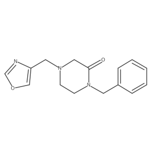 1-Benzyl-4-[(1,3-oxazol-4-yl)methyl]piperazin-2-one结构式