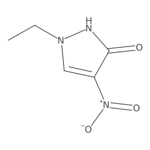2-Ethyl-4-nitro-1H-pyrazol-5-one结构式