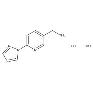 1-[6-(1H-1,2,4-triazol-1-yl)pyridin-3-yl]methanamine dihydrochloride Structure