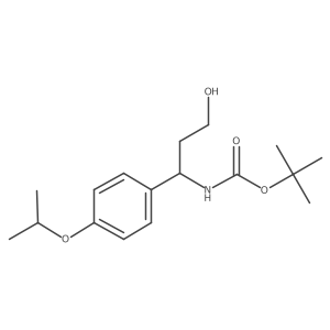 tert-butyl N-{3-hydroxy-1-[4-(propan-2-yloxy)phenyl]propyl}carbamate结构式