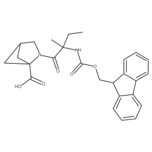 2-[2-({[(9H-fluoren-9-yl)methoxy]carbonyl}amino)-2-methylbutanoyl]-2-azabicyclo[2.1.1]hexane-1-carboxylic acid Structure