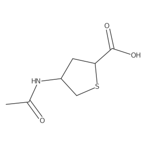 rac-(2R,4R)-4-acetamidothiolane-2-carboxylic acid结构式
