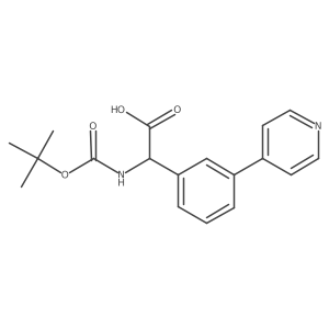 2-{[(Tert-butoxy)carbonyl]amino}-2-[3-(pyridin-4-yl)phenyl]acetic acid结构式