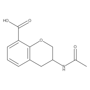 3-acetamido-3,4-dihydro-2H-1-benzopyran-8-carboxylic acid结构式