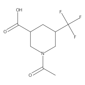 1-Acetyl-5-(trifluoromethyl)piperidine-3-carboxylic acid Structure