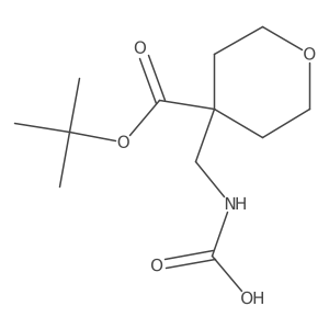 ({4-[(Tert-butoxy)carbonyl]oxan-4-yl}methyl)carbamic acid结构式