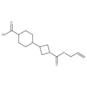 1-{1-[(Prop-2-en-1-yloxy)carbonyl]azetidin-3-yl}piperidine-4-carboxylic acid结构式