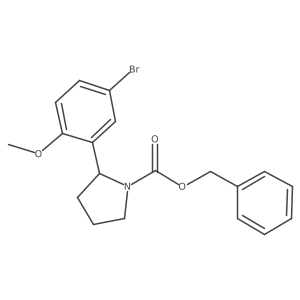 Benzyl 2-(5-bromo-2-methoxyphenyl)pyrrolidine-1-carboxylate结构式