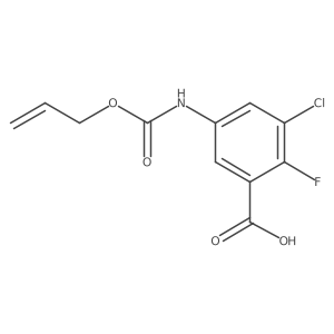3-Chloro-2-fluoro-5-{[(prop-2-en-1-yloxy)carbonyl]amino}benzoic acid Structure