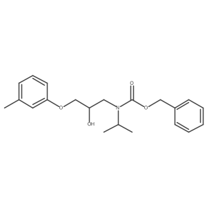 benzyl N-[2-hydroxy-3-(3-methylphenoxy)propyl]-N-(propan-2-yl)carbamate结构式