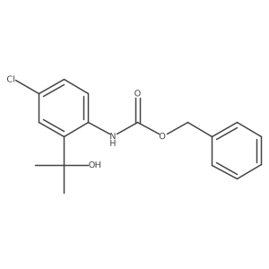 benzyl N-[4-chloro-2-(2-hydroxypropan-2-yl)phenyl]carbamate结构式
