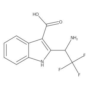 2-(1-Amino-2,2,2-trifluoroethyl)-1H-indole-3-carboxylic acid结构式