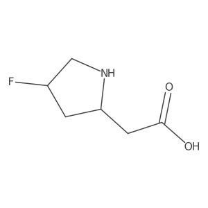 2-[(2S,4S)-4-fluoropyrrolidin-2-yl]acetic acid结构式