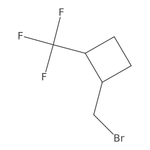rel-(1S,2S)-1-(Bromomethyl)-2-(trifluoromethyl)cyclobutane结构式