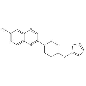 6-Chloro-2-[4-(1,3-thiazol-2-yloxy)piperidin-1-yl]quinoxaline结构式