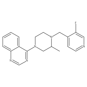 4-{4-[(3-Fluoropyridin-4-yl)methyl]-3-methylpiperazin-1-yl}quinazoline Structure