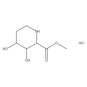 rac-methyl(2R,3R,4S)-3,4-dihydroxypiperidine-2-carboxylatehydrochloride Structure