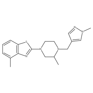 4-methyl-2-{3-methyl-4-[(1-methyl-1H-pyrazol-4-yl)methyl]piperazin-1-yl}-1,3-benzothiazole Structure