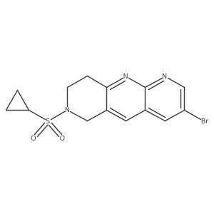 3-bromo-7-(cyclopropanesulfonyl)-6H,7H,8H,9H-pyrido[2,3-b]1,6-naphthyridine结构式