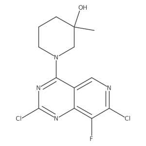 1-(2,7-Dichloro-8-fluoropyrido[4,3-d]pyrimidin-4-yl)-3-methyl-3-piperidinol Structure