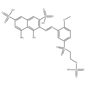5-Amino-4-hydroxy-3-[2-[2-methoxy-5-[[2-(sulfooxy)ethyl]sulfonyl]phenyl]diazenyl]-2,7-naphthalenedisulfonic acid结构式