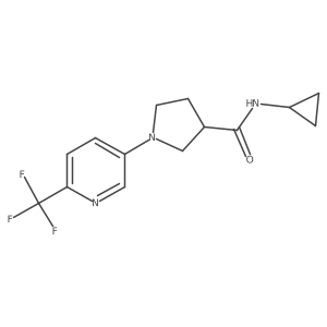 N-cyclopropyl-1-[6-(trifluoromethyl)pyridin-3-yl]pyrrolidine-3-carboxamide结构式