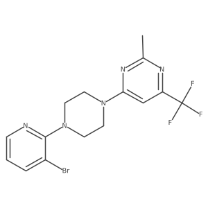 4-[4-(3-Bromopyridin-2-yl)piperazin-1-yl]-2-methyl-6-(trifluoromethyl)pyrimidine Structure
