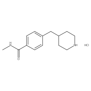 N-methyl-4-(piperidin-4-ylmethyl)benzamide hydrochloride结构式