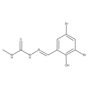 2-[(E)-(3,5-dibromo-2-hydroxyphenyl)methylidene]-N-methyl-1-hydrazinecarbothioamide结构式