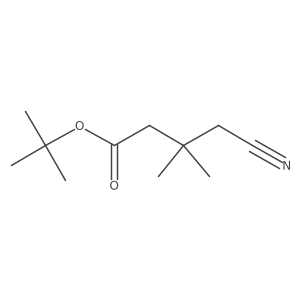 Tert-butyl 4-cyano-3,3-dimethylbutanoate结构式