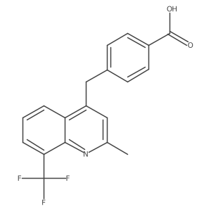 4-[[2-Methyl-8-(trifluoromethyl)-4-quinolinyl]methyl]benzoic acid结构式