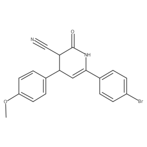 6-(4-Bromophenyl)-4-(4-methoxyphenyl)-2-oxo-1,2,3,4-tetrahydropyridine-3-carbonitrile结构式