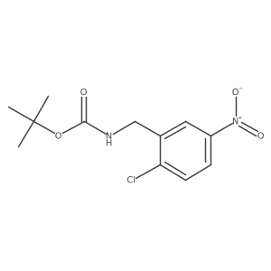 tert-butyl N-[(2-chloro-5-nitrophenyl)methyl]carbamate Structure
