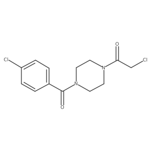 2-Chloro-1-(4-(4-chlorobenzoyl)piperazin-1-yl)ethanone Structure