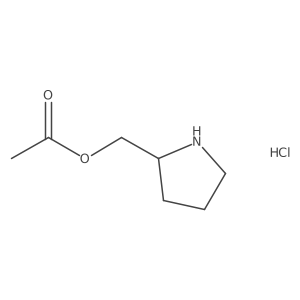 (S)-2-pyrrolidinylmethyl acetate hydrochloride结构式