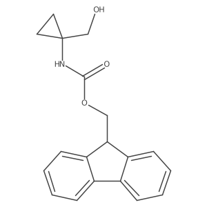 (9H-fluoren-9-yl)methyl 1-(hydroxymethyl)-cyclopropylcarbamate结构式