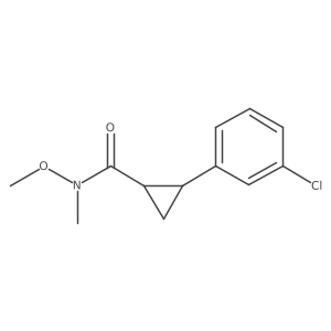 2-(3-Chlorophenyl)-N-methoxy-N-methylcyclopropanecarboxamide Structure